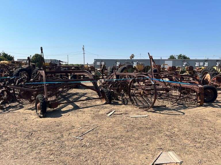 Large Lot of Side Delivery Hay Rakes image