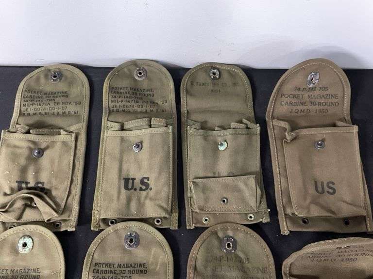 (9)-1950's dated US 30-Round Mag Pouches