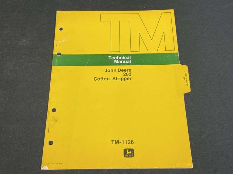John Deere 283 Cotton Stripper Technical Manual image