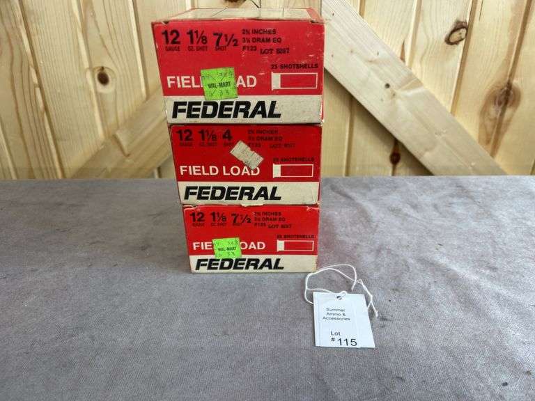 3 Boxes Federal No. 4 & 7 1/2 12 Gauge