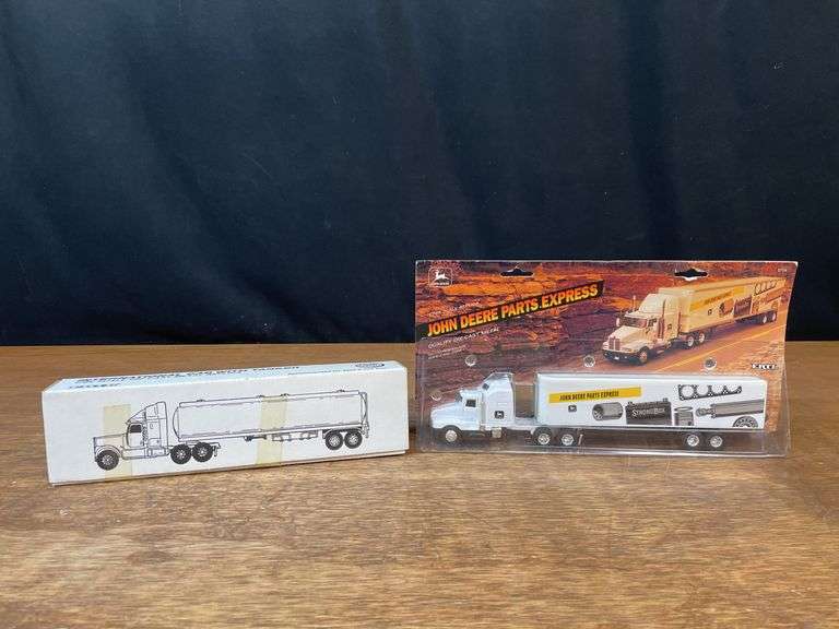 (2) 1/64 John Deere + Hatfield Meats Semis NIB Ertl image