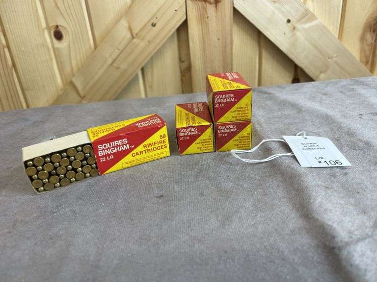 4 Boxes Squires Bingham .22 LR High Velocity Solid Point