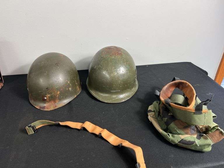 US Military Helmet w/(2)-Shell Liners & More image
