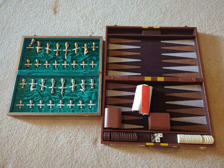Chess Board, Backgammon, and Playing Cards image