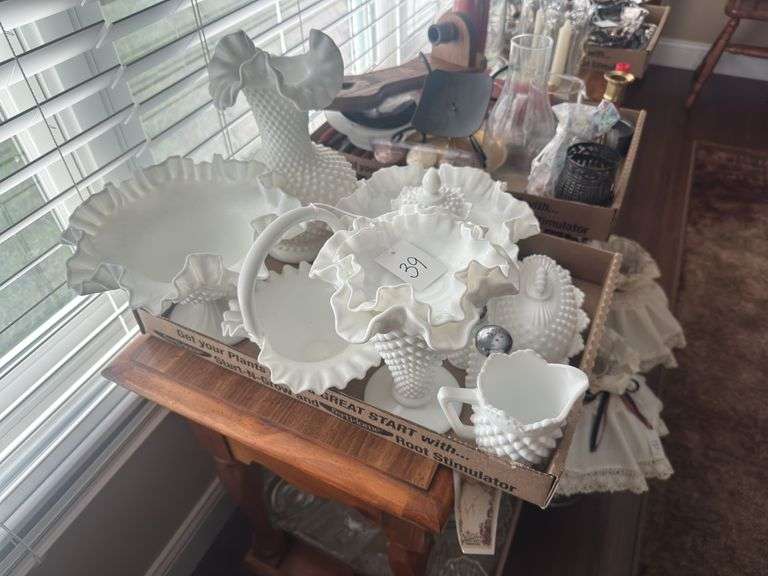Assorted Milk Glass image