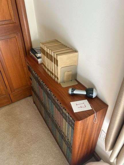 Side table, Bookshelf and contents - 35” W Book Shelf