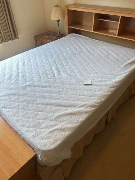 Bed Frame/Headboard/Bench and contents - Headboard is 66” W