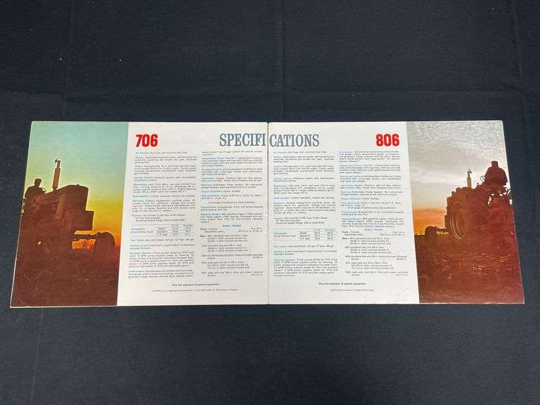 (2) IH 756/856 + 706/806 Tractor Sales Literature