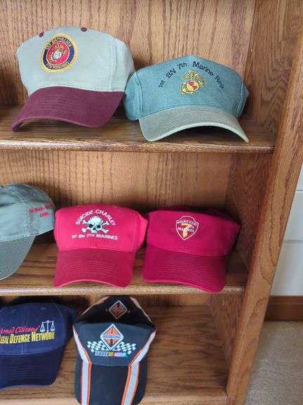 (9) Hats - Marines/Bears/Nascar