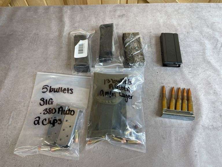 Misc 9mm, .380 Magazines & 1  Stripper Clip, Etc. image