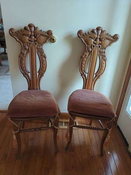 (2) Chairs - Carved image