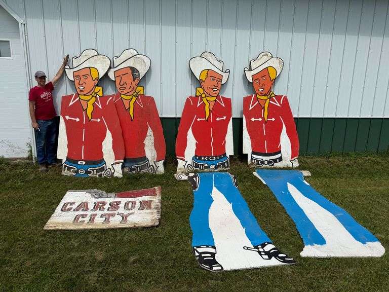 7-14ft High Plywood Cowboy Signs image