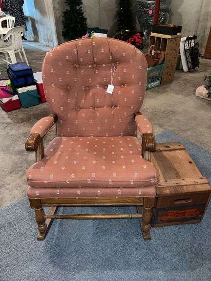 Wooden Rocking Chair with Pepsi-Cola Crate image