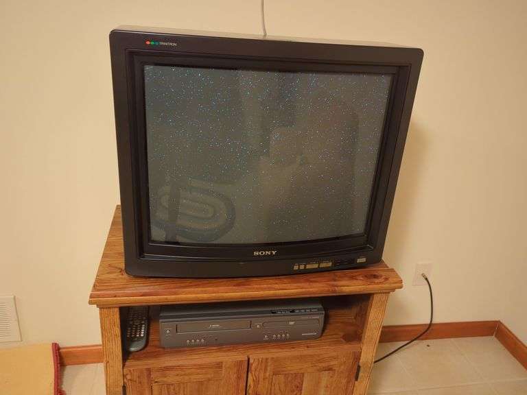 Sony Trinitron TV with Magnavox DVD/VHS Player image