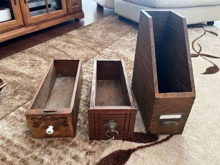 (2) Vintage Sewing Machine Drawers image