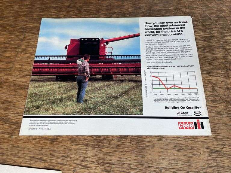 (5) IH + Case-IH Combine Sales Literature
