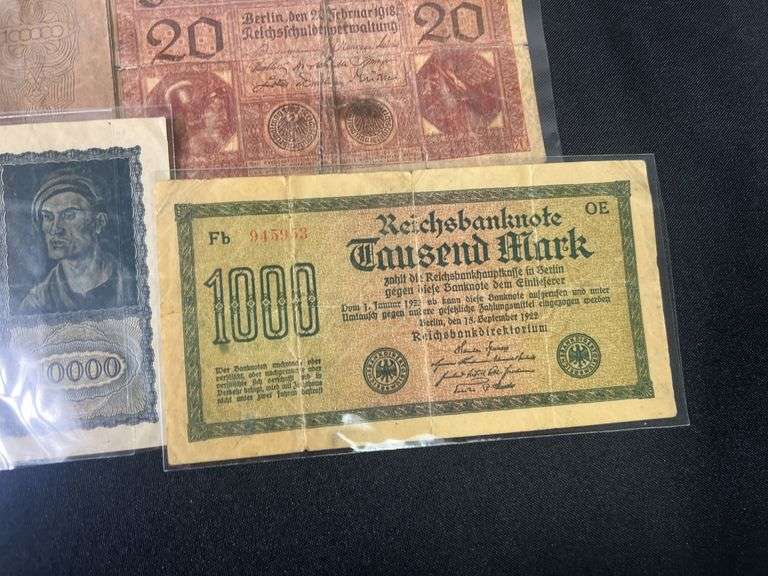 Lot of Early German Bank Notes
