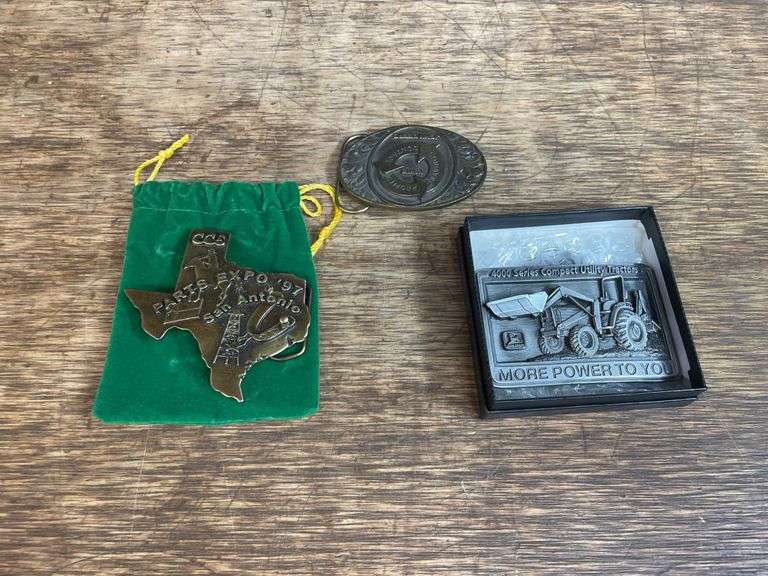 (3) John Deere Belt Buckles