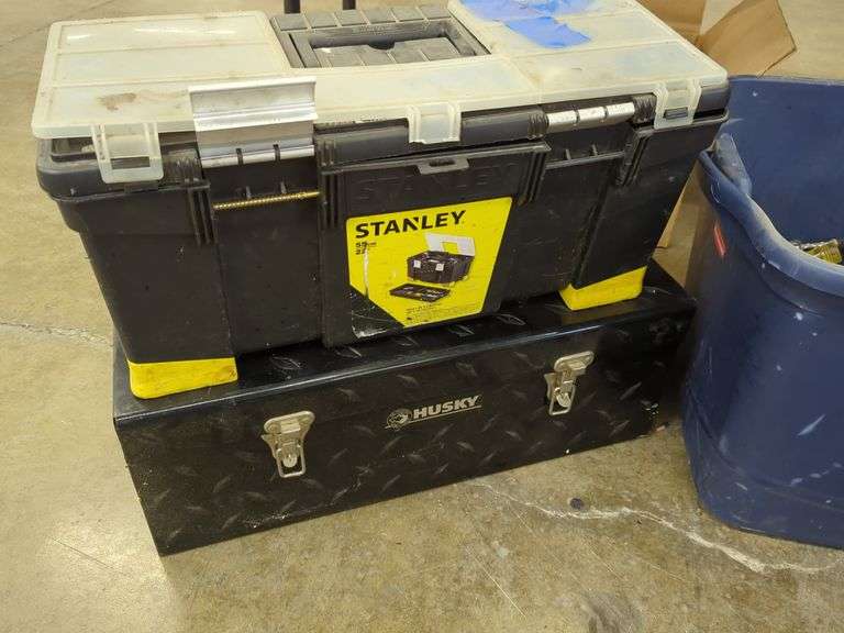 Husky Toolbox with Assorted Tools Lot