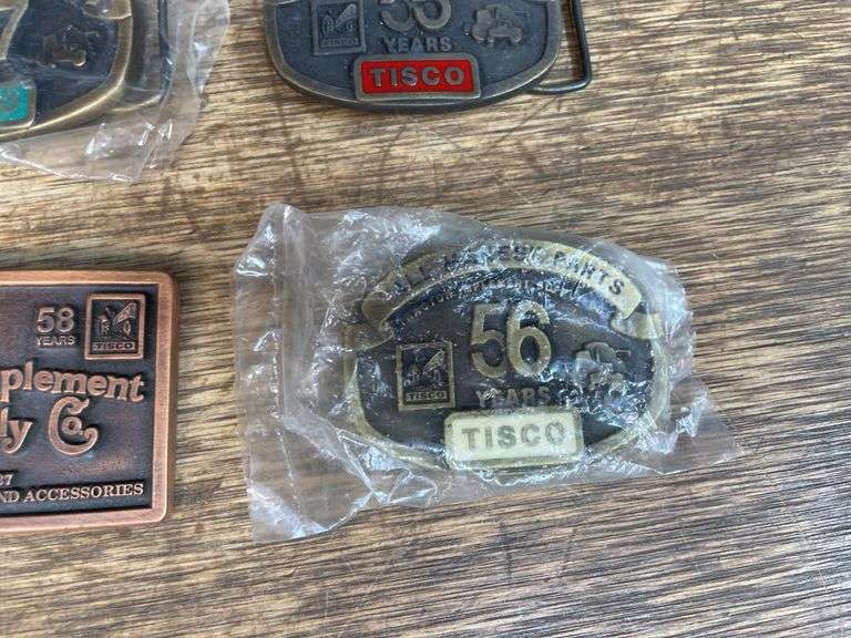 (5) TISCO Belt Buckles