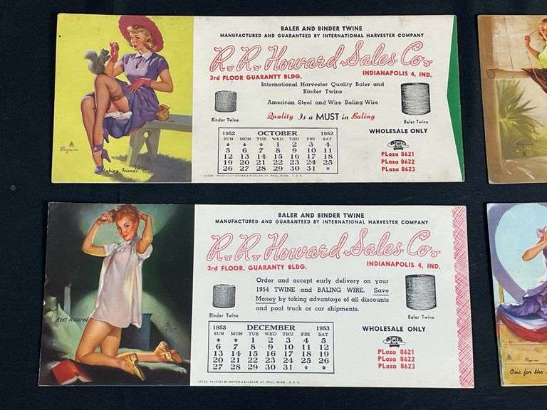 (4) IH Twine Calendar Ink Blotters