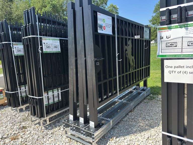Metal Farm Driveway Gate 7 X 20 Ft 2 Pieces