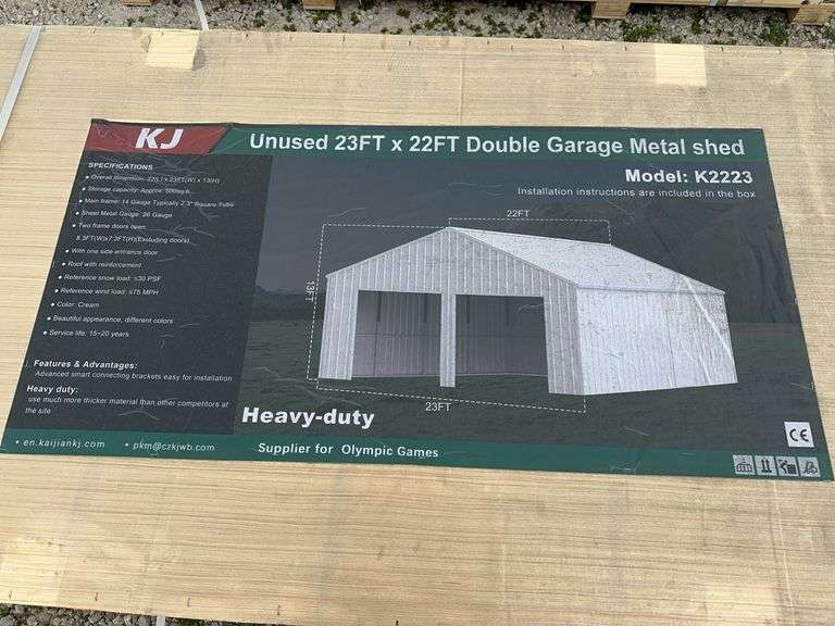 23 X 22FT Double Garage Shed