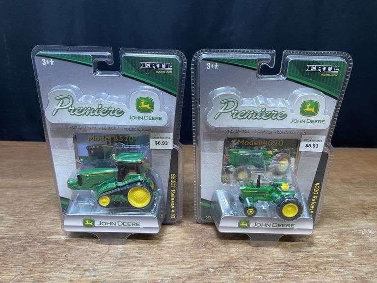 (2) 1/64 John Deere 8520T + 4020 Premiere NIB Ertl image