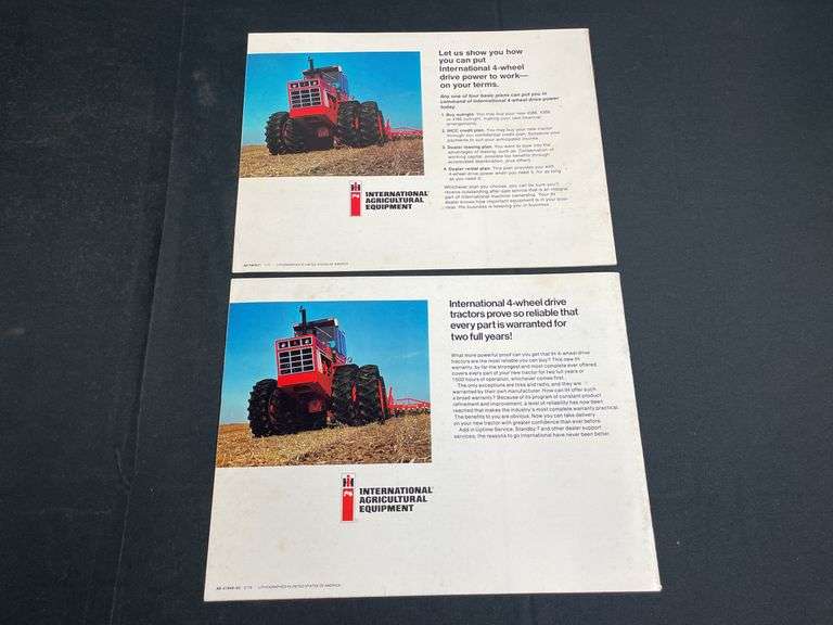 (2) IH 4wd Tractor Sales Literature