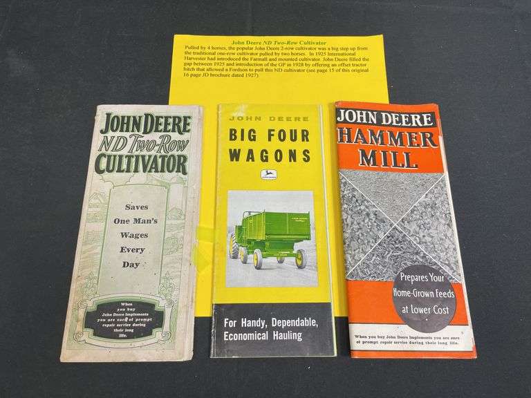 (3) John Deere Sales Literature image