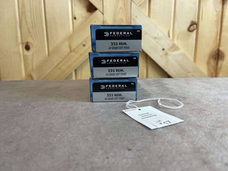 3 Boxes Federal 64 Gr. SP .223