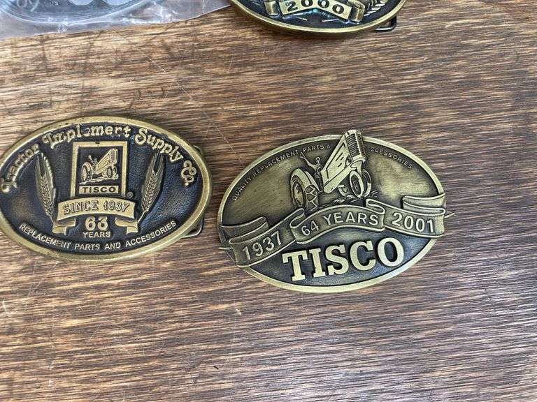 (6) TISCO Belt Buckles
