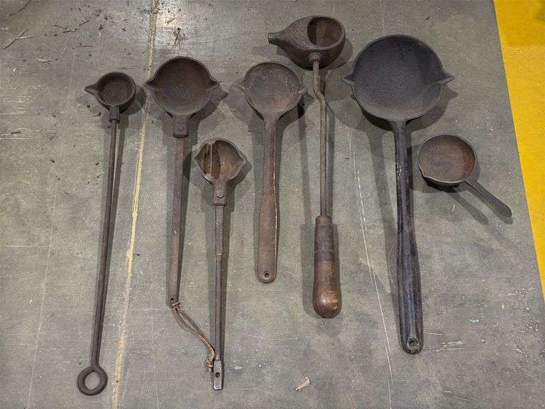 Collection of CastIron Smelting Ladles image
