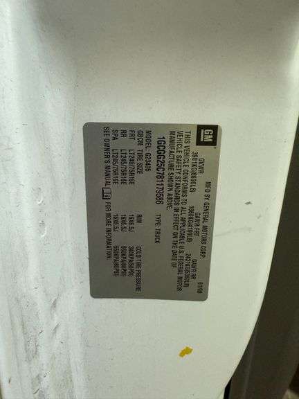 2008 GM/CHEV Mileage 133956 Vin #1GCGG25C781179586 Runs and Drives as it should
