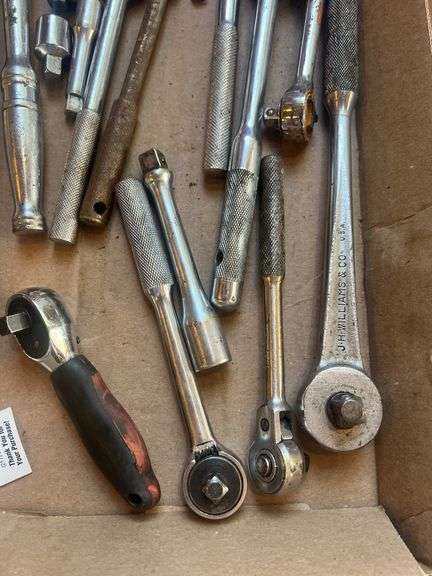 Assorted 1/4", 3/8", and 1/2" Ratchets & Extensions