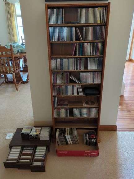 CD Tower with CD'S And Tape Cassettes - Classics image
