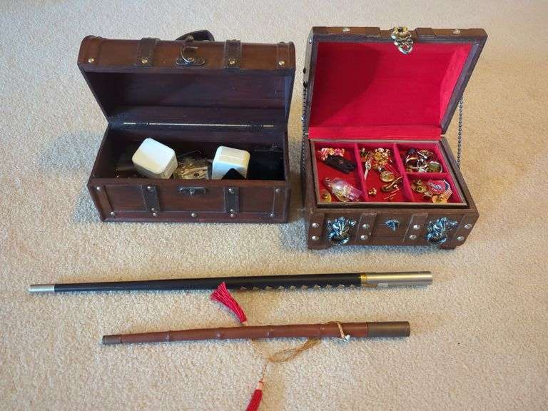 Jewelry Boxes Lot - Cufflinks and Pins image