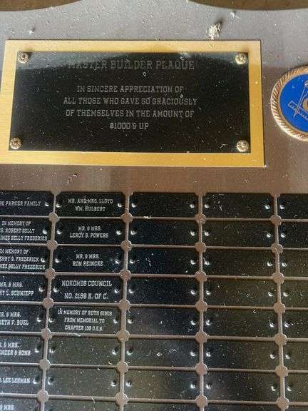Masonic Lodge Plaques