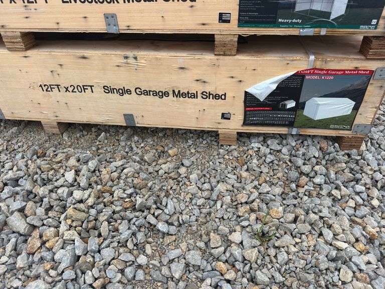 12 X 20FT Single Garage Metal Shed image