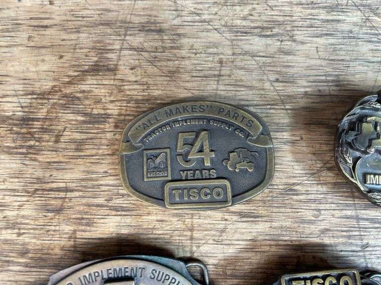 (5) TISCO Belt Buckles