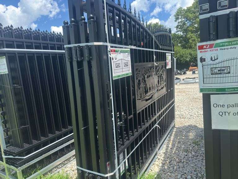 Metal Farm Driveway Gate 7 X 20 Ft 2 Pieces