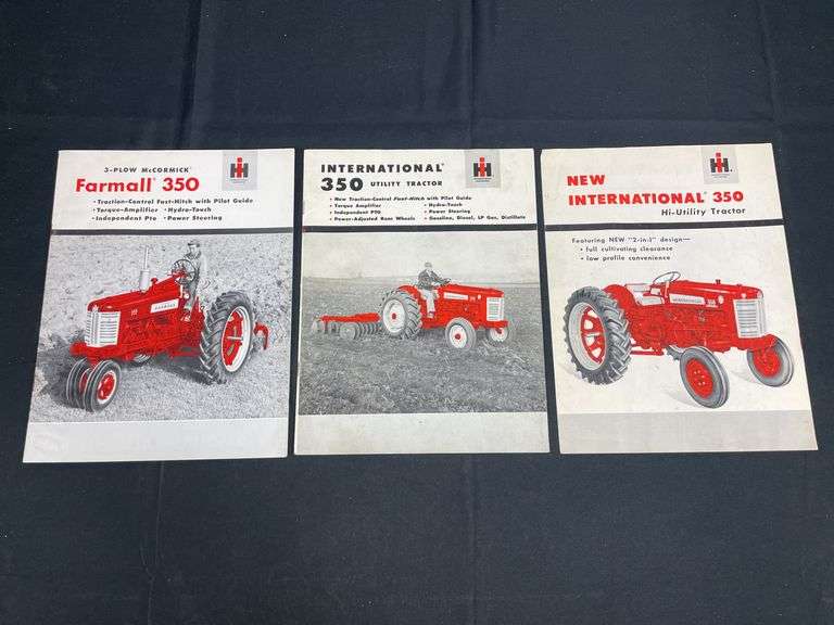 (3) IH Farmall 350 Tractor Sales Literature image