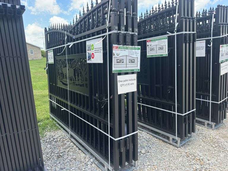 Metal Farm Driveway Gate 7 X 20 Ft 2 Pieces image