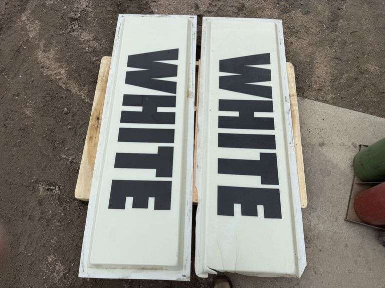 (2) White Signs
