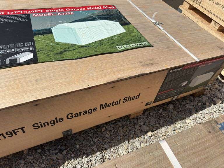 12 X 19FT Single Garage Metal Shed