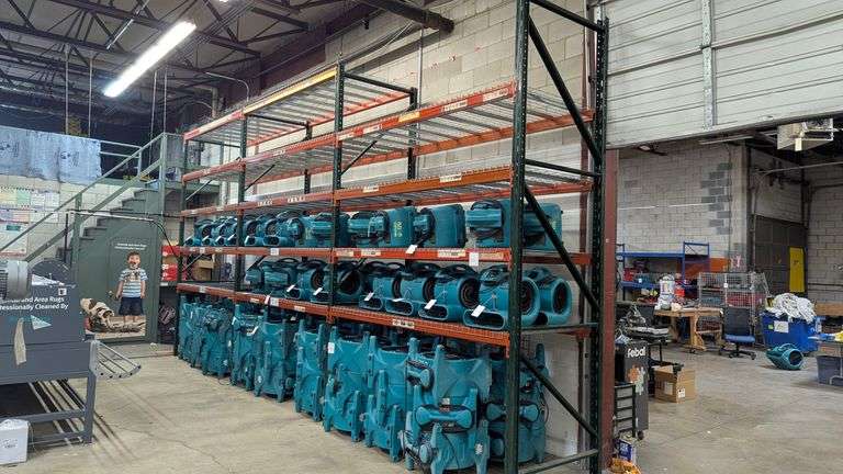 (3) 8 ft Sections of Large Heavy Duty Pallet Racking 12 ft Tall x 8 ft x 3.5 ft sections image