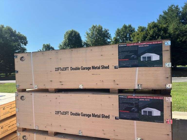 22 X 23FT Double Garage Metal Shed image