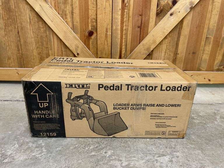 John Deere Pedal Tractor Black Loader NIB Ertl image