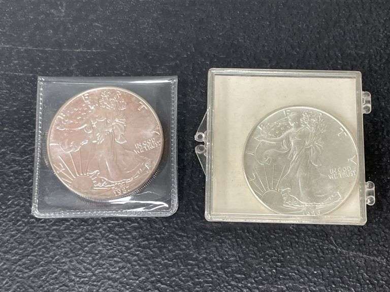 1986 & 1987 $1 American Silver Eagle