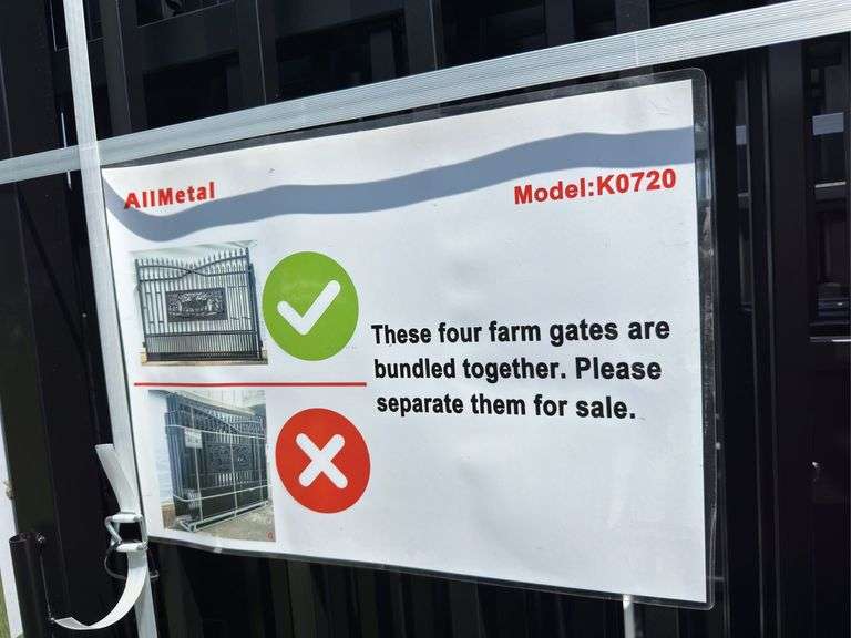 Metal Farm Driveway Gate  7 X 20 Ft 2 Pieces